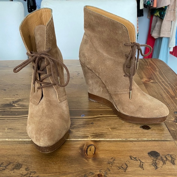 COPY - KORS Michael Kors suede wedge booties - Picture 2 of 8